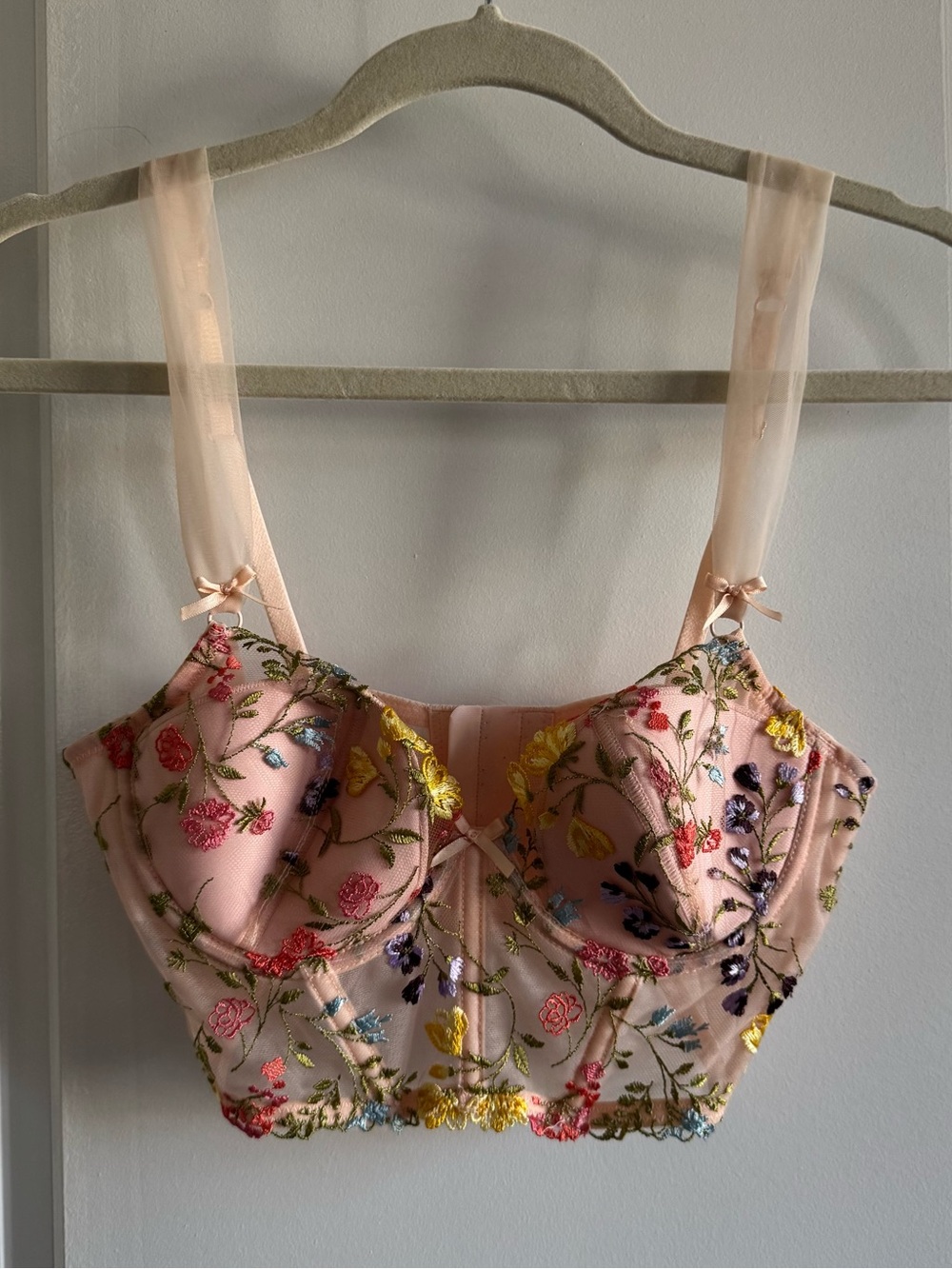 Pink Floral Corset Size Medium